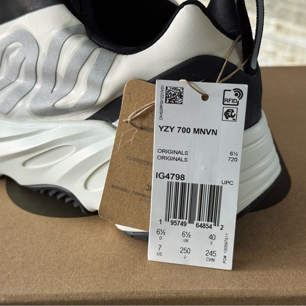Yeezy 700 MNVN Black and White Sneakers